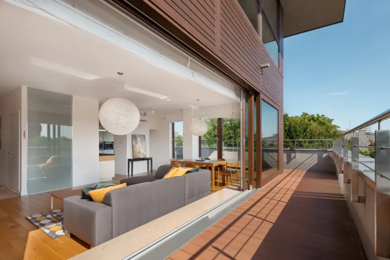 Exterior of a newly remodeled outdoor space in Palm Beach Island