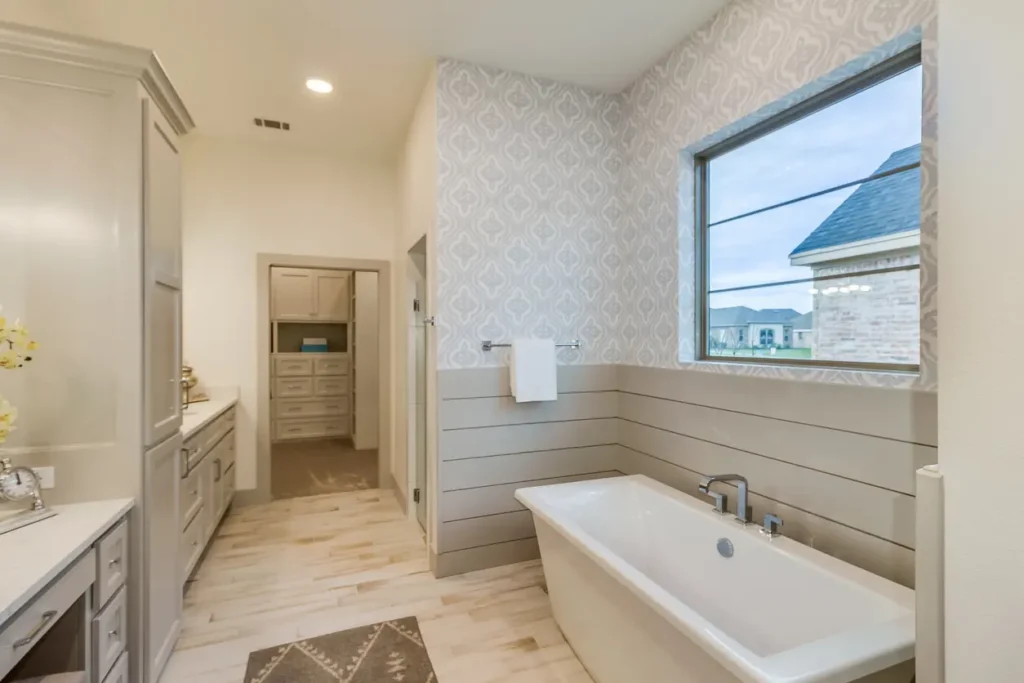 Renovated modern bathroom showcasing Luxury remodeling in Palm Beach Island