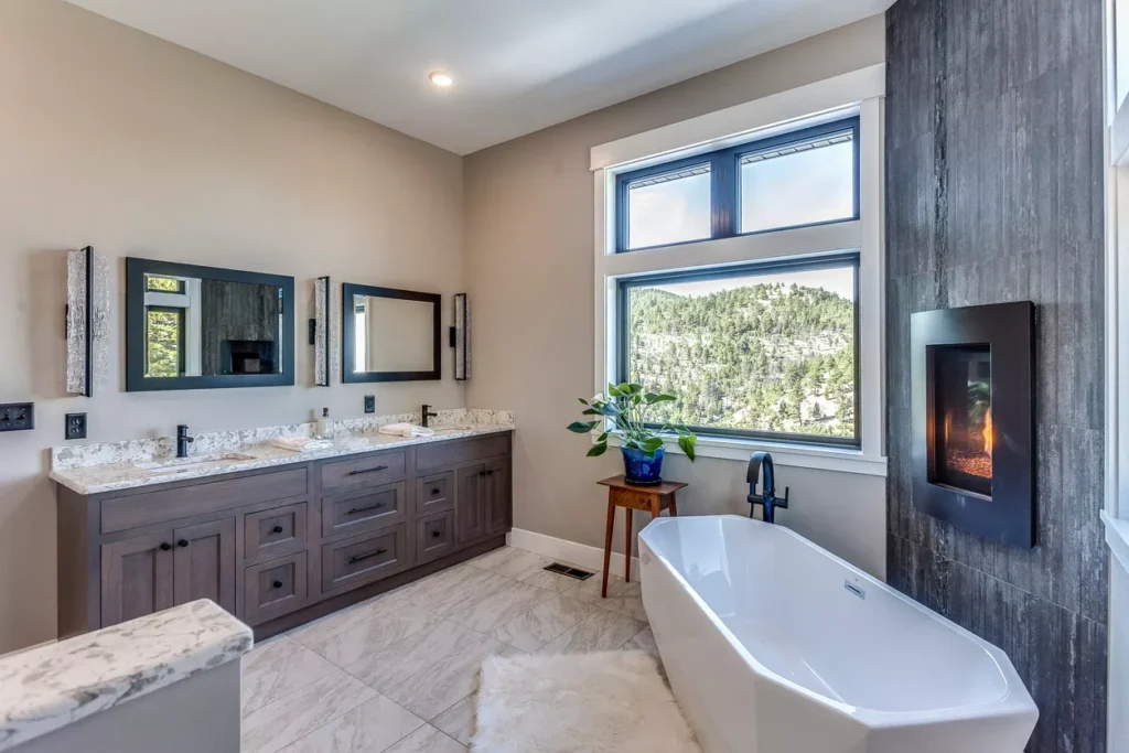 Luxury free standing bathtub installed in Jupiter FL home