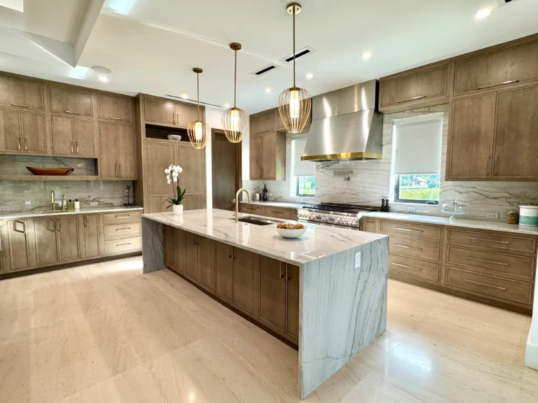 Quartz kitchen counter after Palm House Design kitchen in Jupiter, FL remodeling
