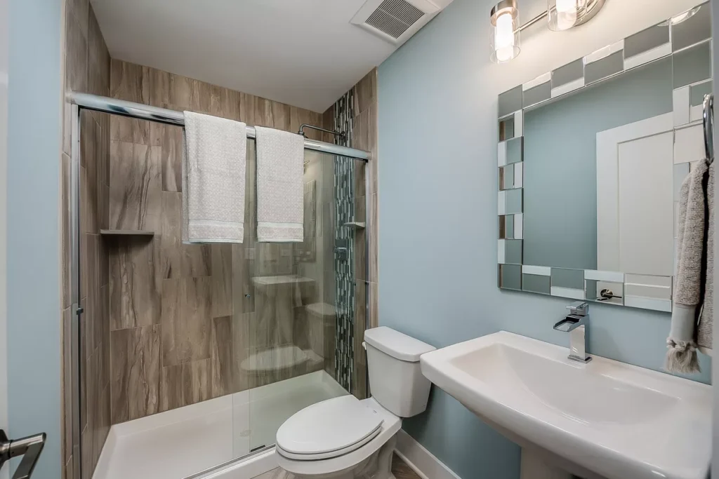 New luxury shower installation during bathroom remodel in Jupiter FL