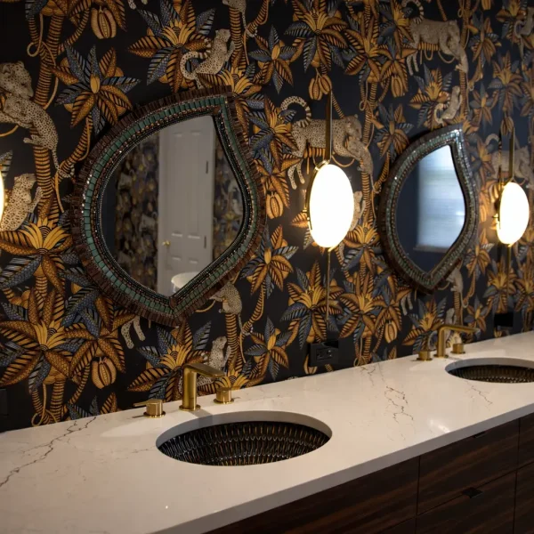 Luxury quartz countertop installation after a bathroom remodel in Jupiter FL